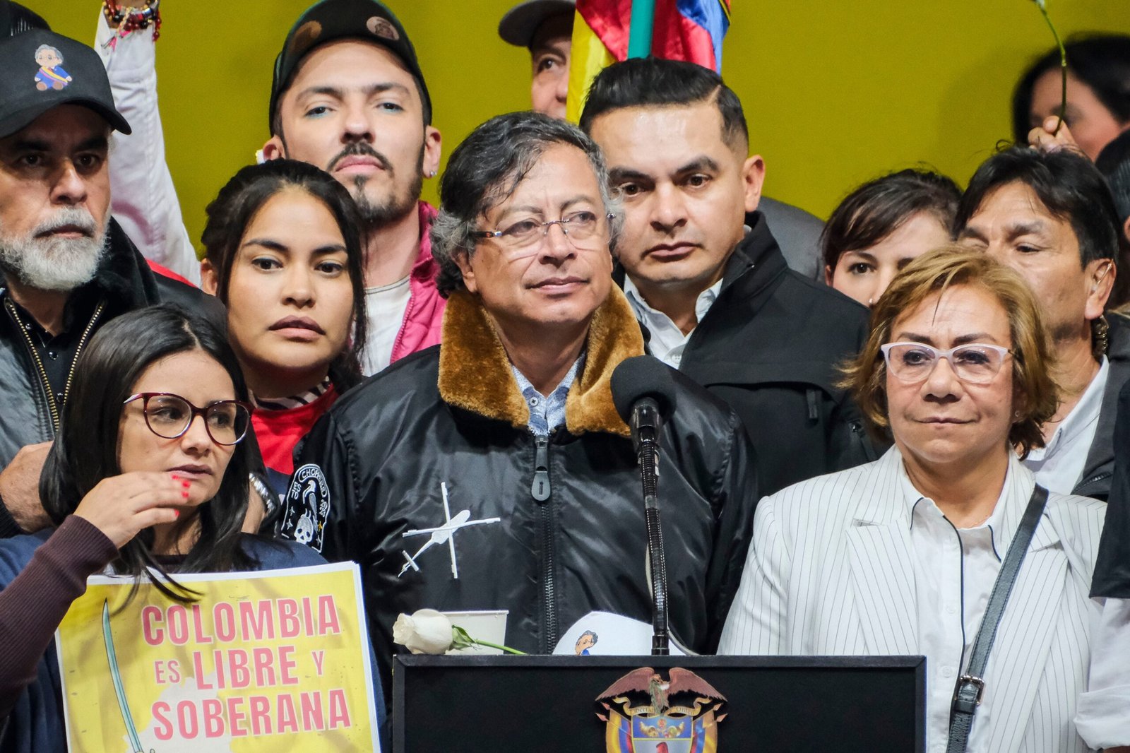 Gustavo Petro, en un discurso en Bogotá, el 7 de enero.
