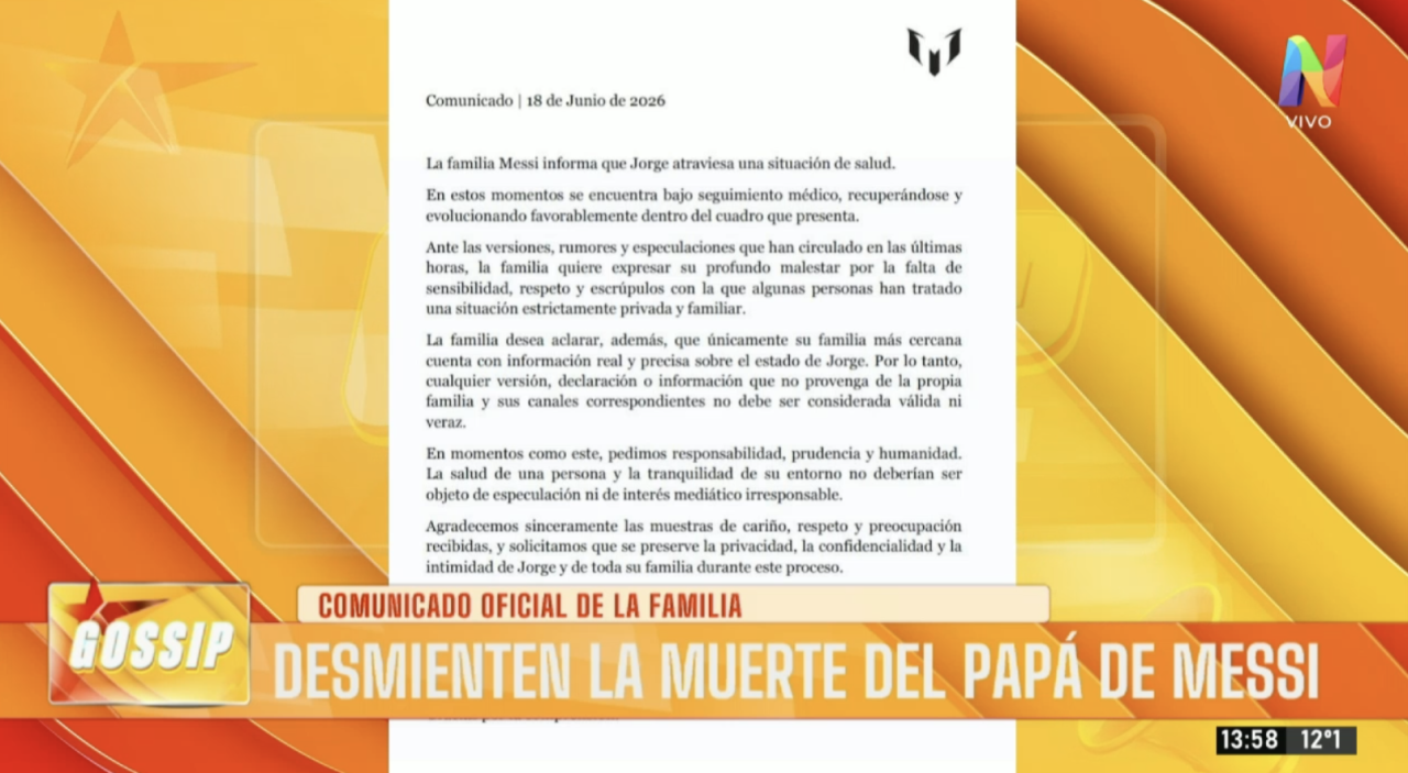 Preocupación por Jorge Messi: la palabra oficial de la familia tras las versiones que circularon
