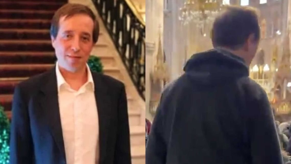Sin tobillera: filmaron en la basílica de Luján al empresario procesado por abuso de menores