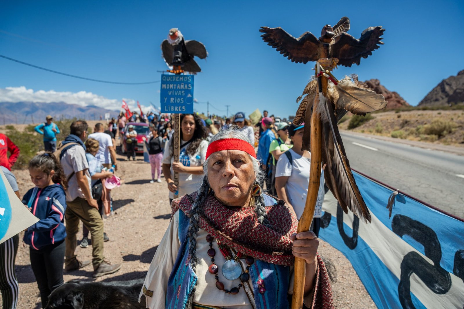 Liliana Claudia Herrera participa de la gesta Libertadora por el Agua, el 8 de Diciembre de 2025, en Mendoza (Argentina).