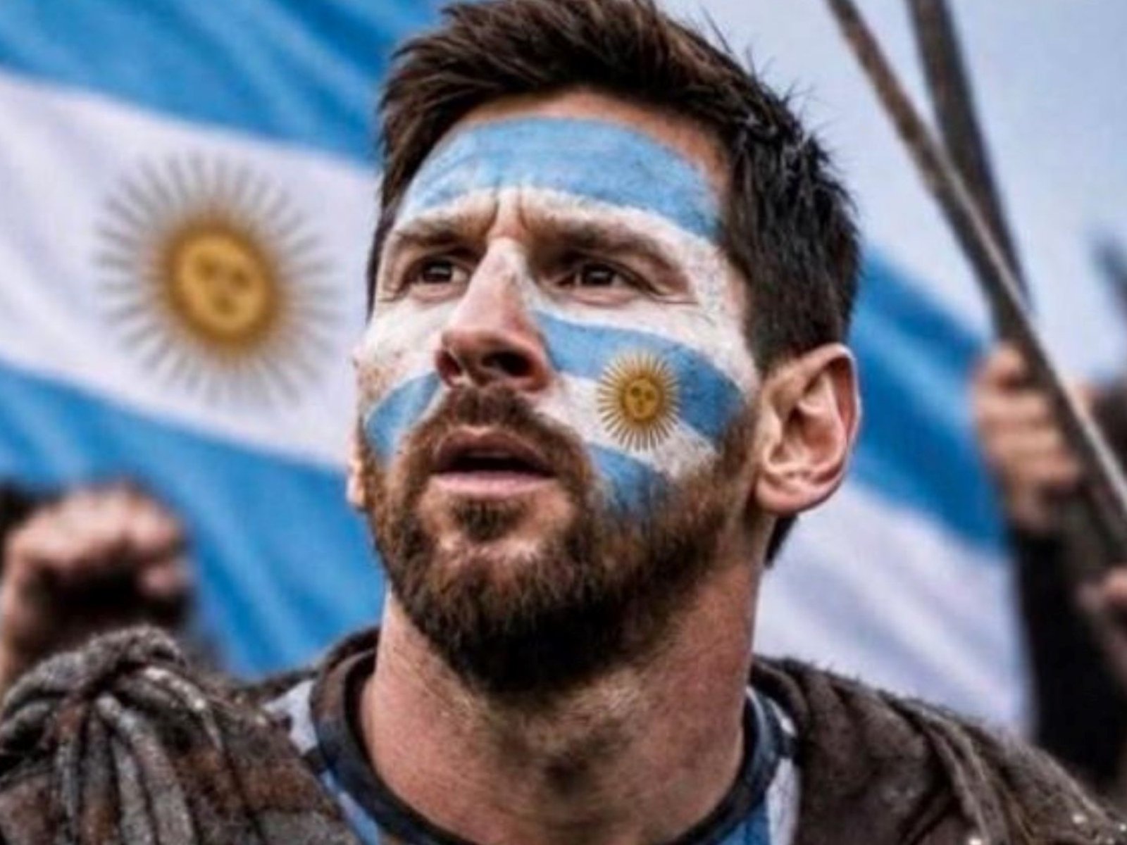 La imagen viral de Messi como el héroe escocés William Wallace en la previa de las semis ante Inglaterra: "Sálvanos"