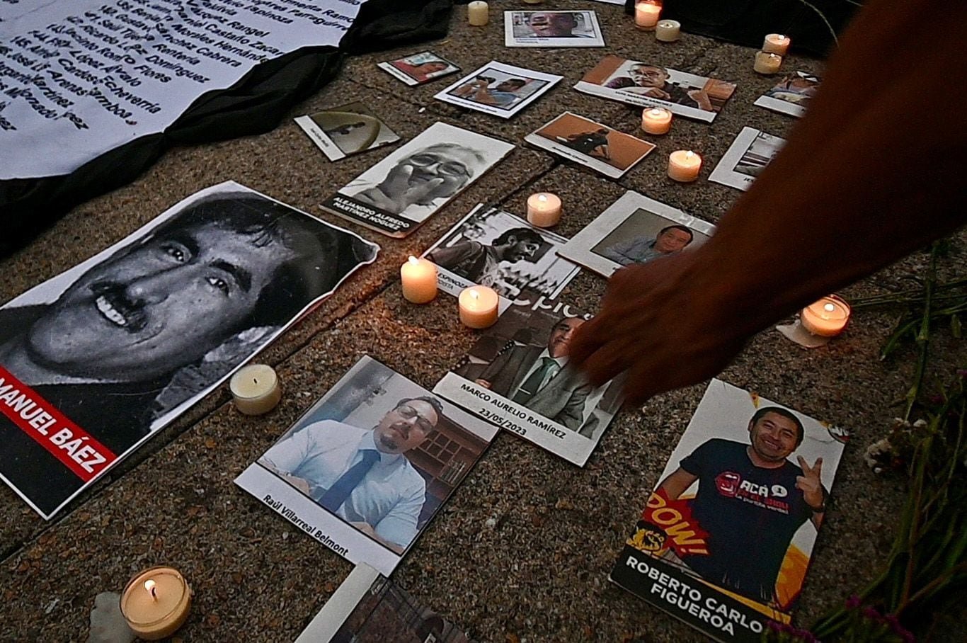 Protesta por periodistas asesinados en Ciudad de México, el 30 de mayo.