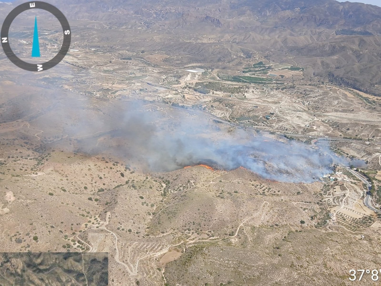 Mueren al menos seis personas en el incendio de Los Gallardos, en Almería