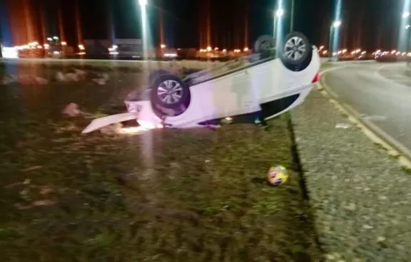 Otro vuelco en Playa Union con test de alcoholemia positivo