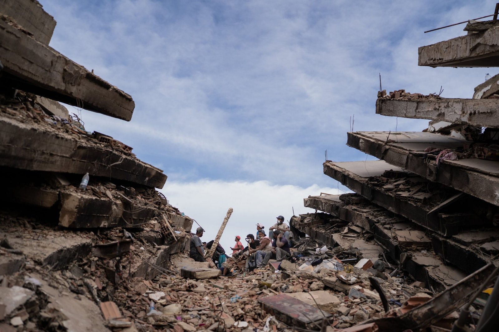 Un edificio derrumbado en La Guaira, el 28 de junio.