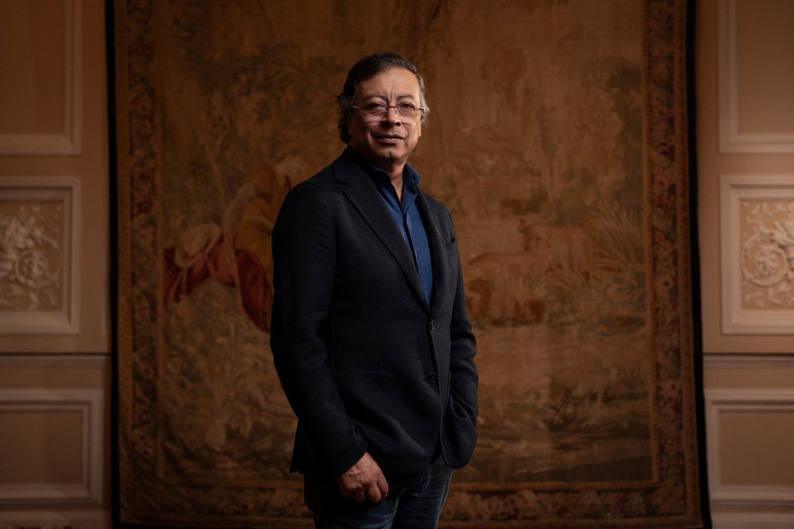 Gustavo Petro, en la Casa de Nariño, en Bogotá, el 8 de enero.