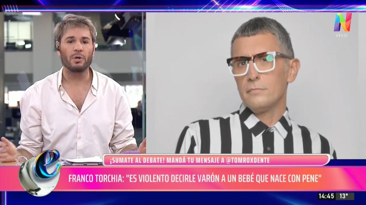 Cruce y polémica en TV por los dichos de Franco Torchia sobre el género de los recién nacidos