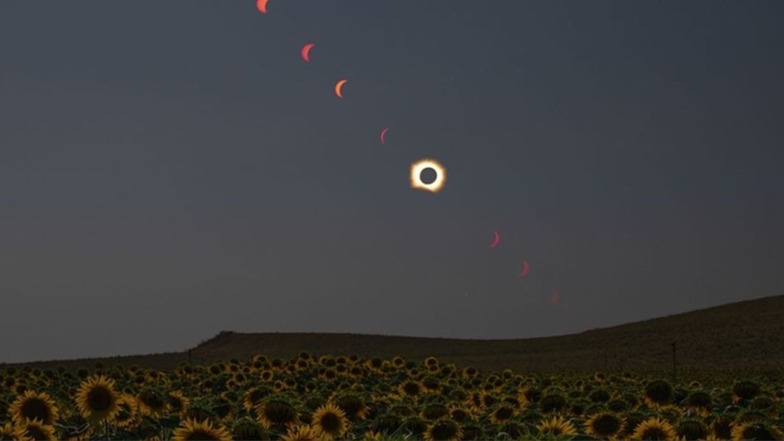 La NASA difundió impresionantes registros del eclipse solar de agosto capturados desde la Tierra, el aire y el espacio