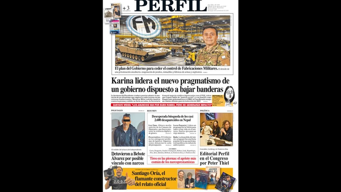 La tapa del Diario PERFIL del sábado 29 de agosto de 2026