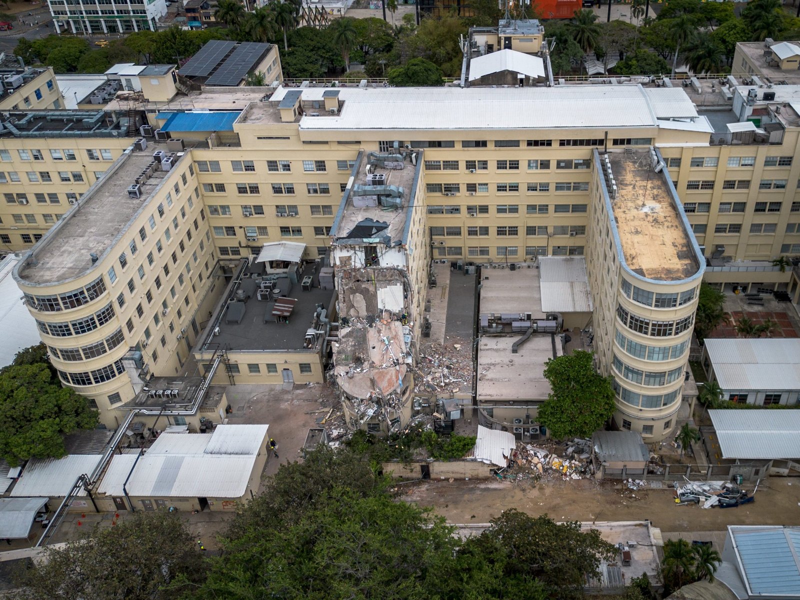 Vista aérea del Hospital Universitario del Valle en Cali, el 14 de agosto de 2026.