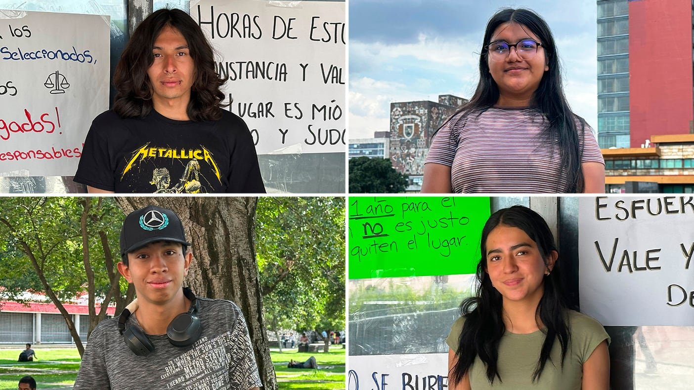 Mario González, Karely Ramírez, Osmir Morán y Azul Muñoz, en Ciudad Universitaria, en Ciudad de México, el 3 de agosto.