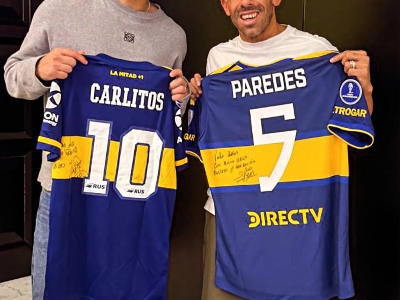 Paredes y Tevez, un encuentro entre dos ídolos de Boca con una historia detrás