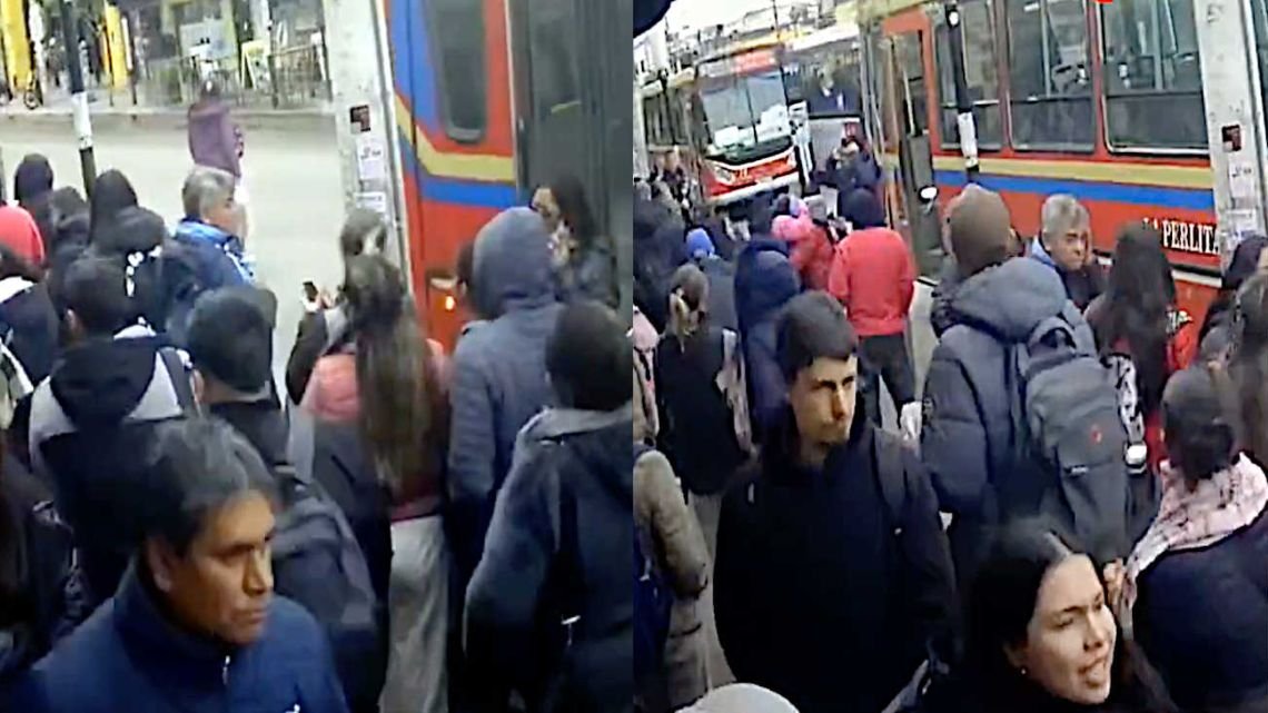 Terrible video: un colectivo mató a una mujer yendo marcha atrás en una avenida en Moreno