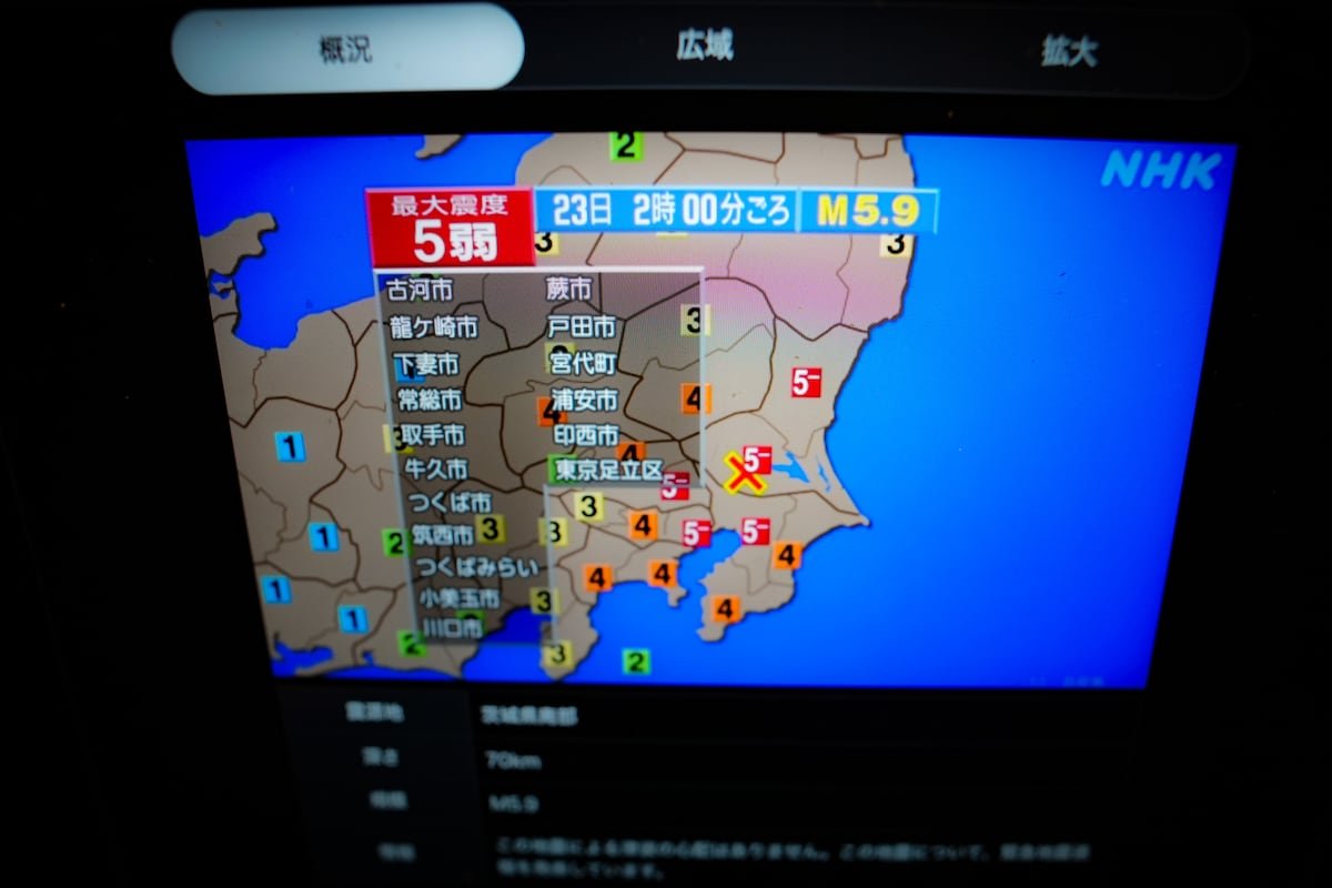 Un terremoto de magnitud 5,9 sacude la región de Tokio | Internacional
