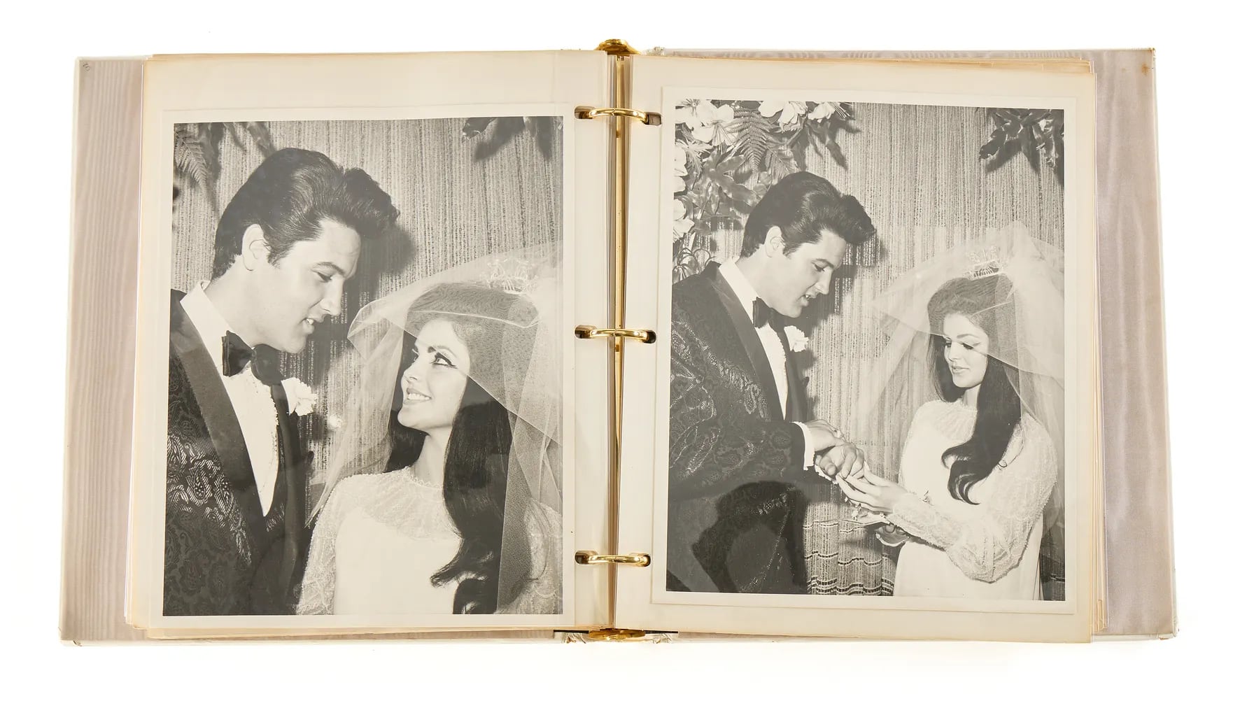 El álbum privado de la boda de Elvis y Priscilla Presley, a subasta