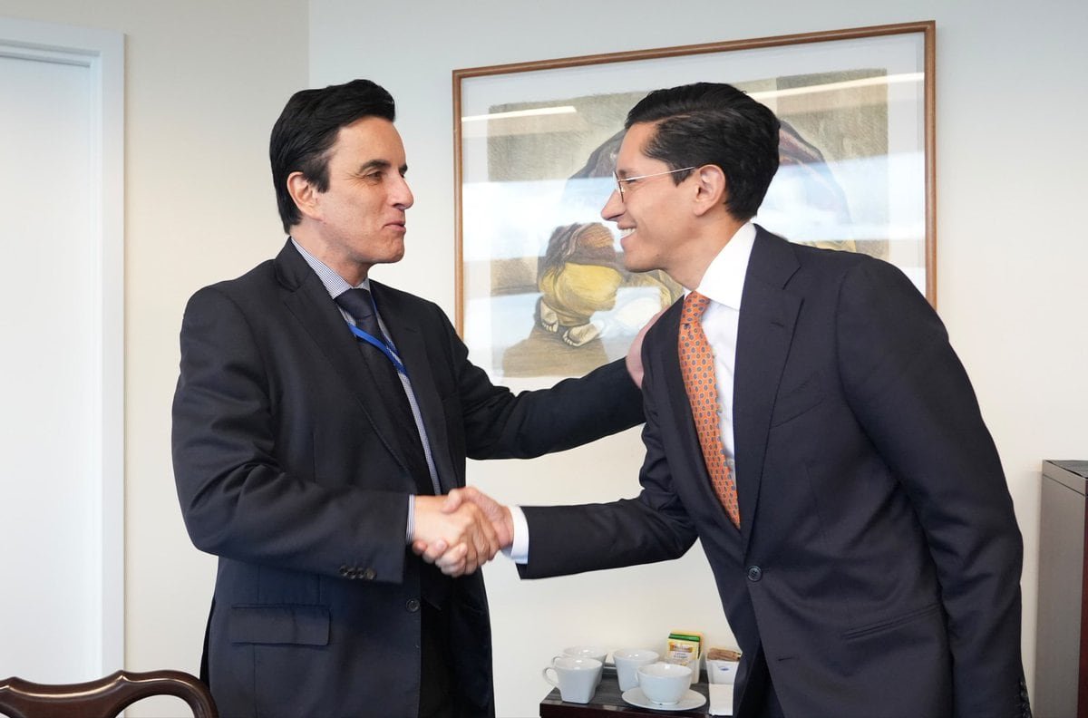 Roberto Velasco y Carlos Espá en un encuentro, el 22 de septiembre.