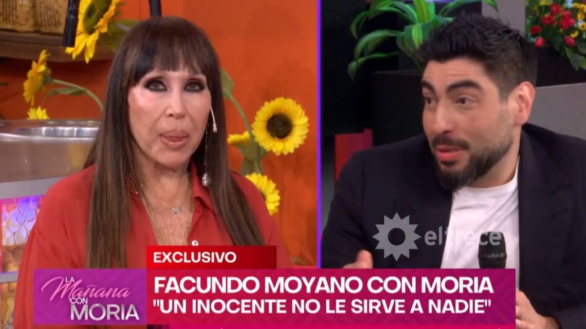Facundo Moyano reapareció en TV con Moria Casán y generó polémica por su actitud
