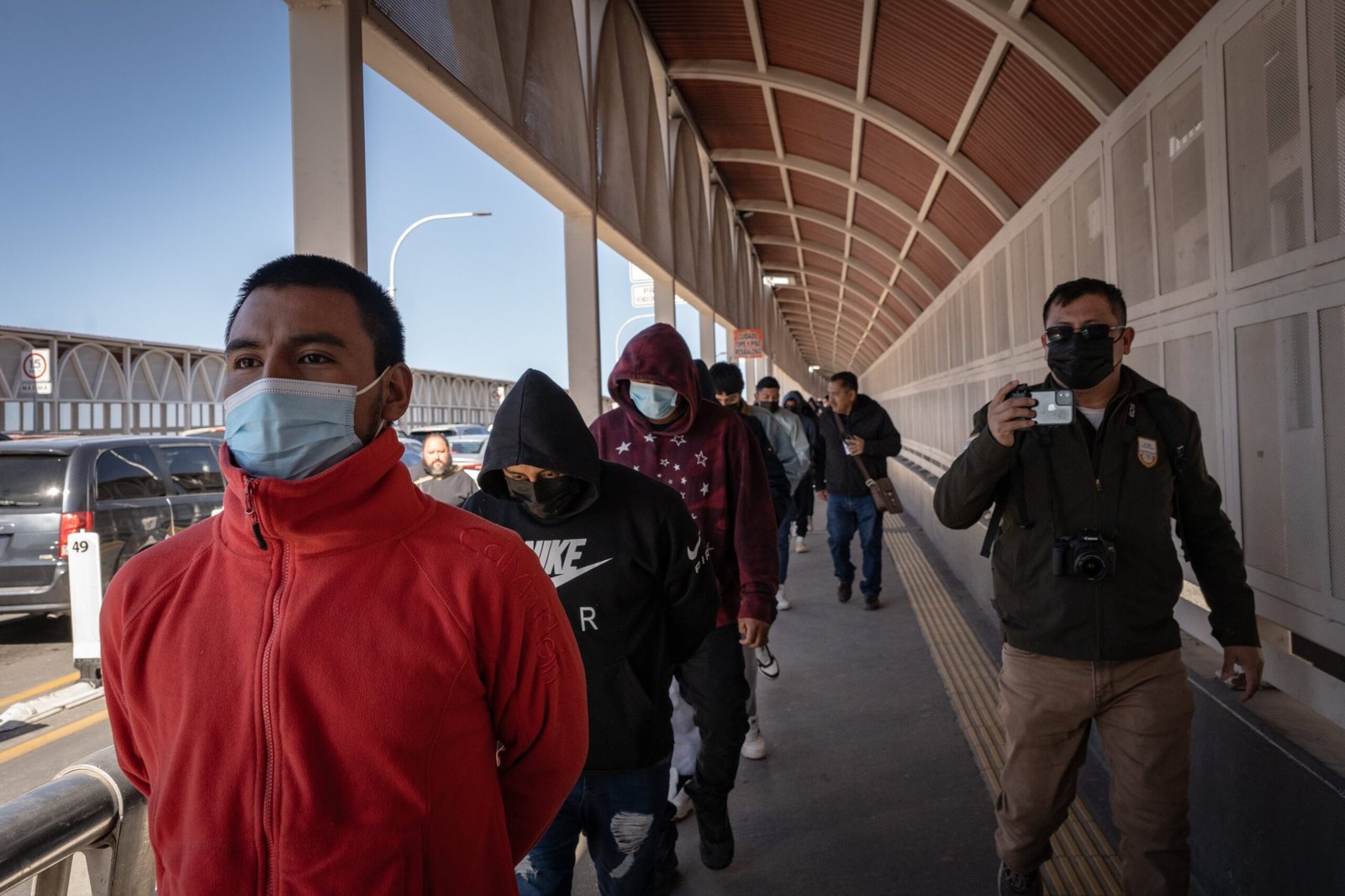 Migrantes deportados desde Texas a Ciudad Juárez, el 23 de enero de 2025.