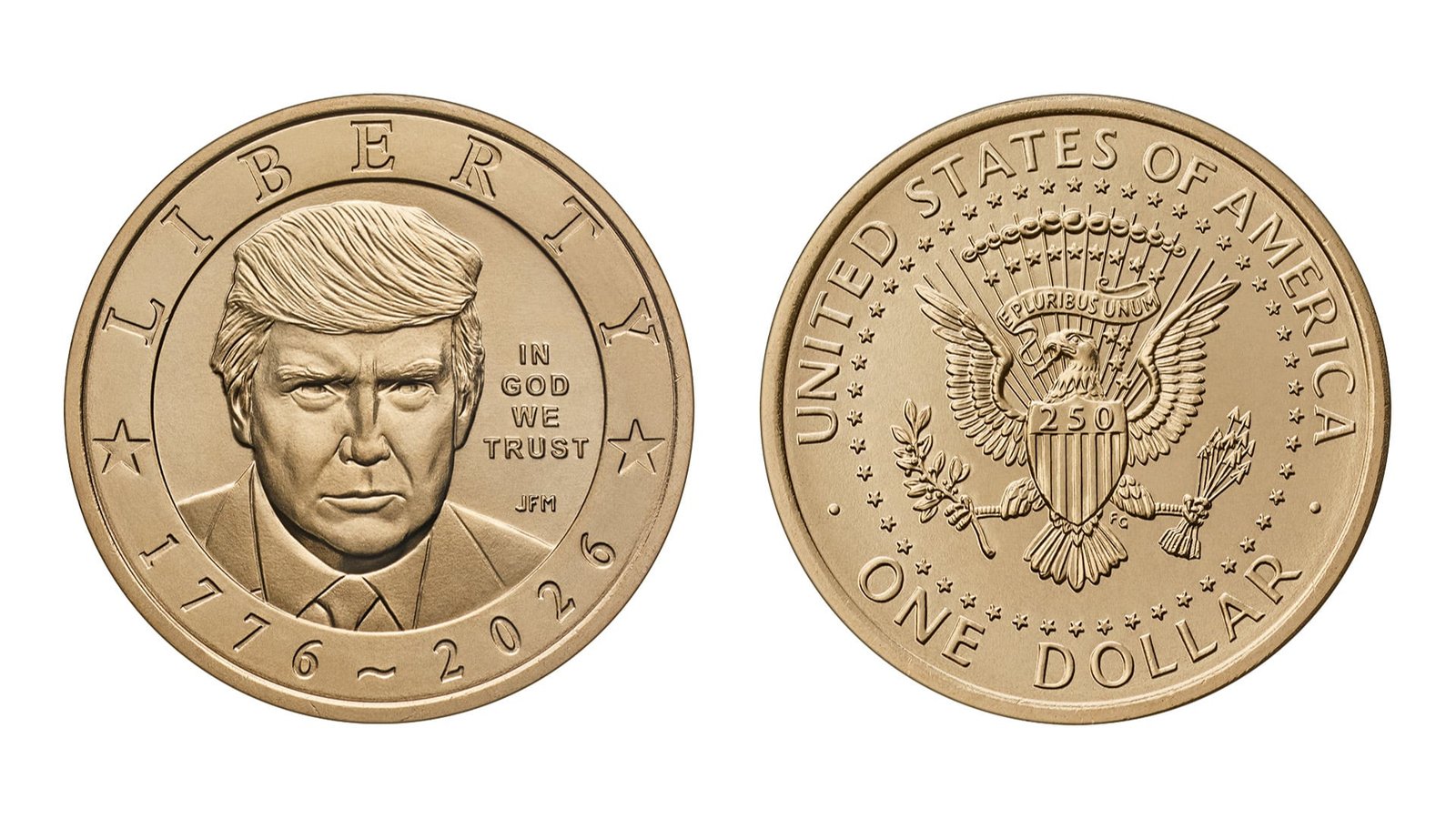 Las monedas conmemorativas de Donald Trump salen a la venta con fila virtual y más de una hora de espera