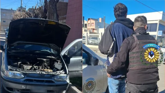 Lo sorprendieron dentro de un auto cuando intentaba robar la batería