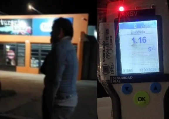 Manejaba con 1,16 g/l de alcohol en sangre y fue retirado de circulación en Trelew