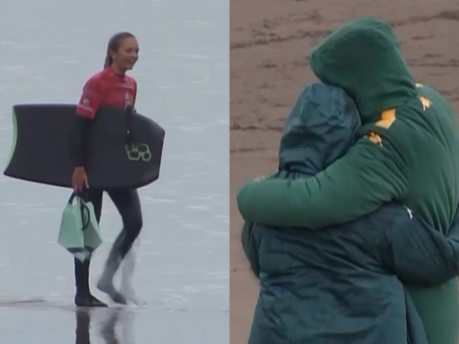 Tiene 14 años, sus padres famosos la siguieron desde la orilla, y se aseguró una medalla en el bodyboard de los Juegos Suramericanos
