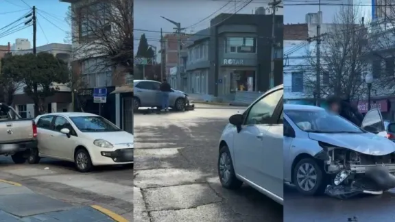 Un auto hizo un trompo y terminó contra una camioneta