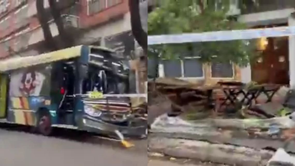 Un colectivo perdió el control en Palermo y dos mujeres terminaron hospitalizadas