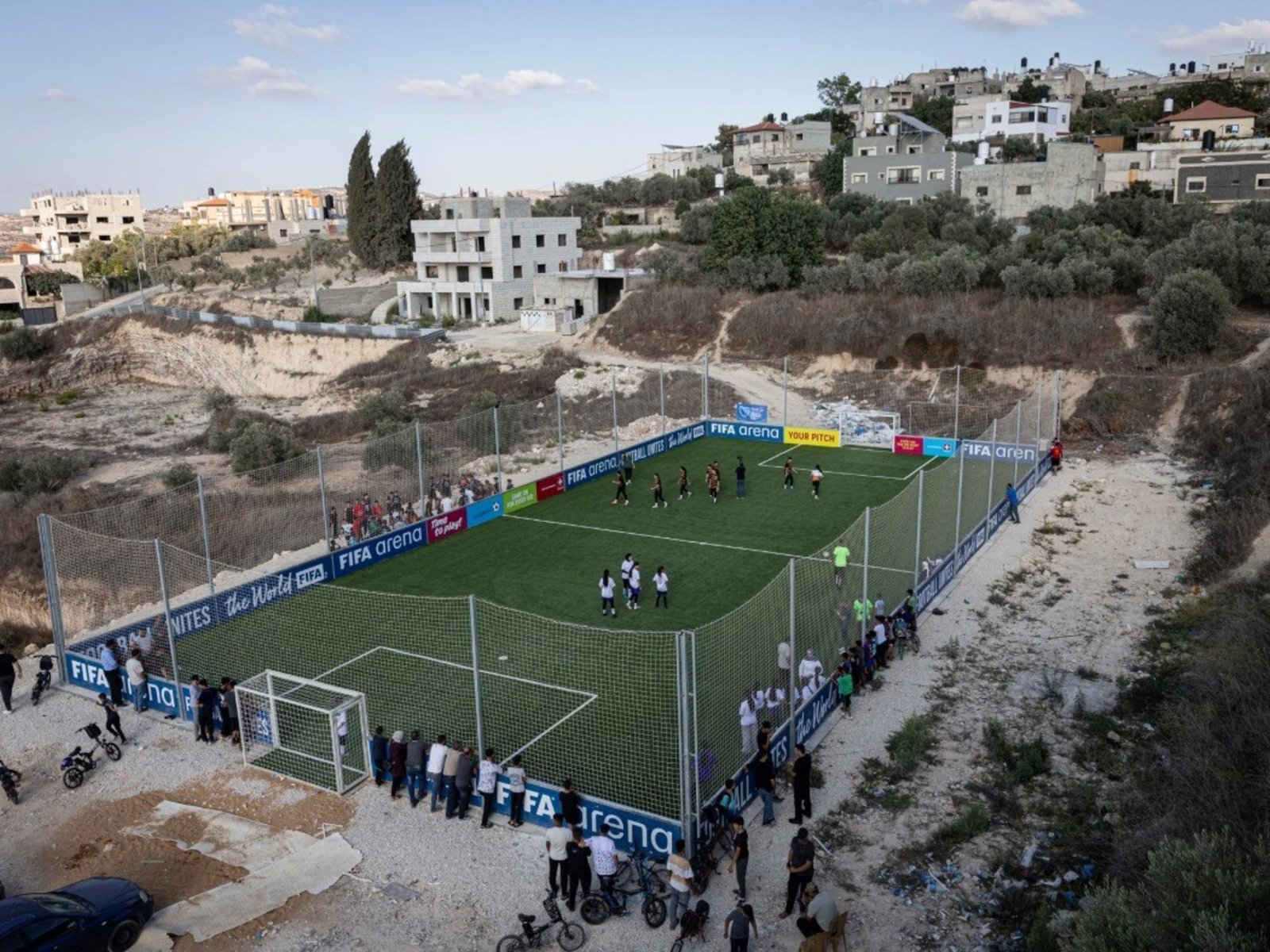 el plan para catapultar el fútbol entre niños y niñas de Cisjordania