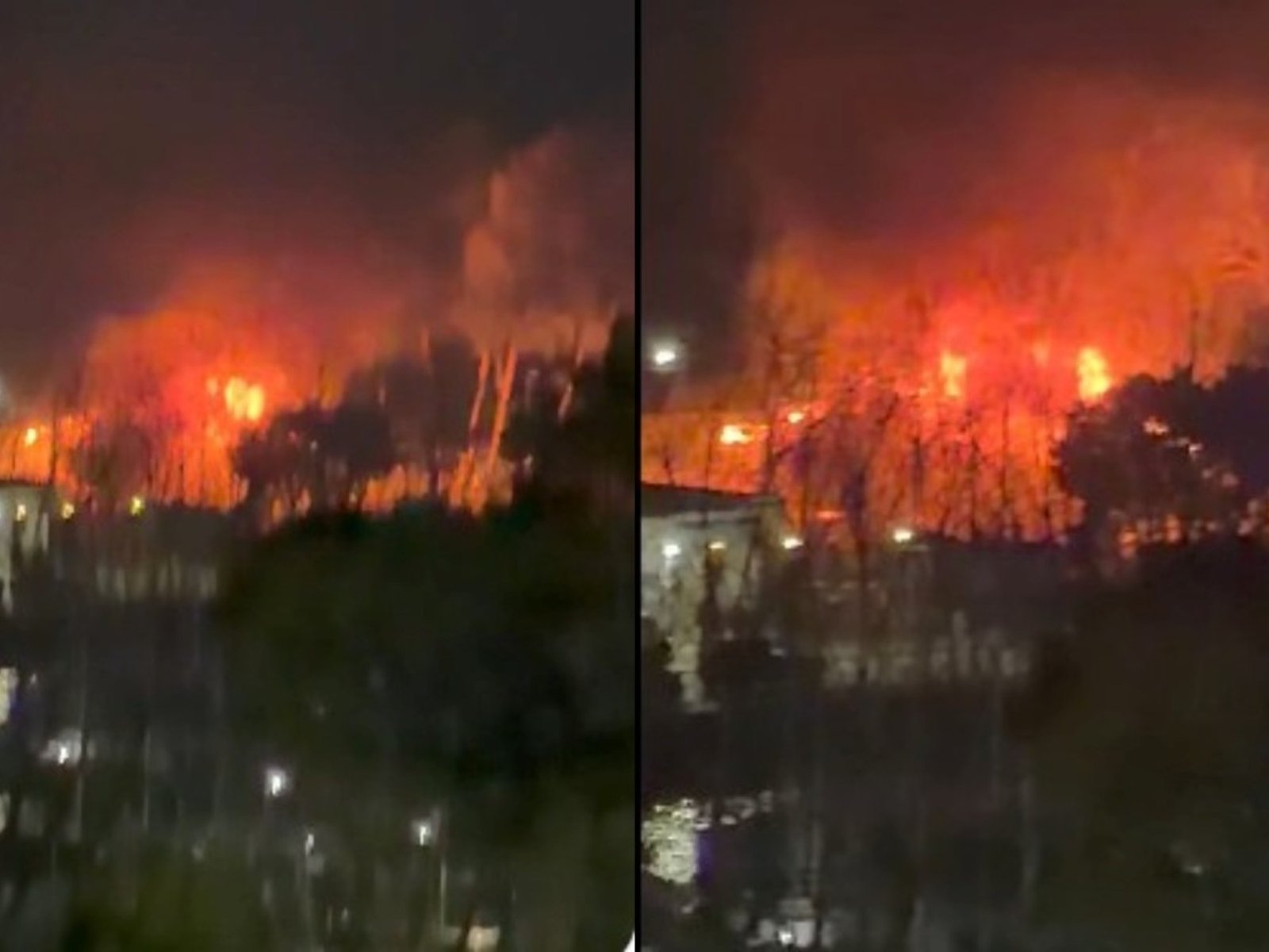 los bomberos combatieron llamas de gran altura