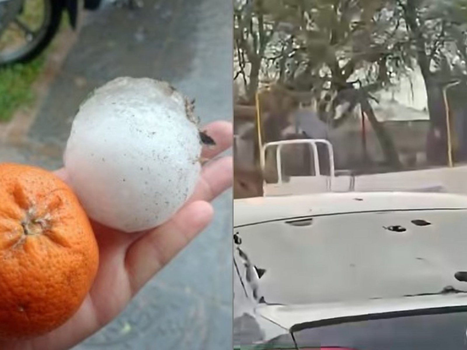 una fuerte tormenta causó destrozos en el centro del país