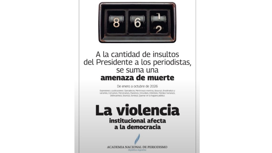 Academia Nacional de Periodismo advierte: "A la cantidad de insultos del Presidente, se suma una amenaza de muerte"