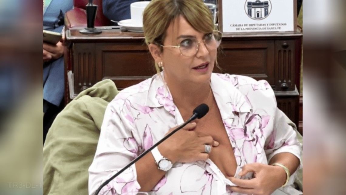 Amalia Granata mostró un seno para explicar por qué faltó a una sesión legislativa