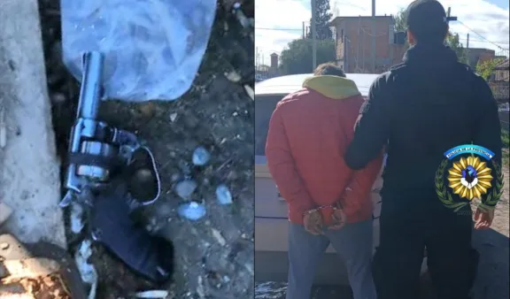 Detonó disparos en el barrio INTA, intentó descartar un revólver en la fuga y fue detenido por la Policía