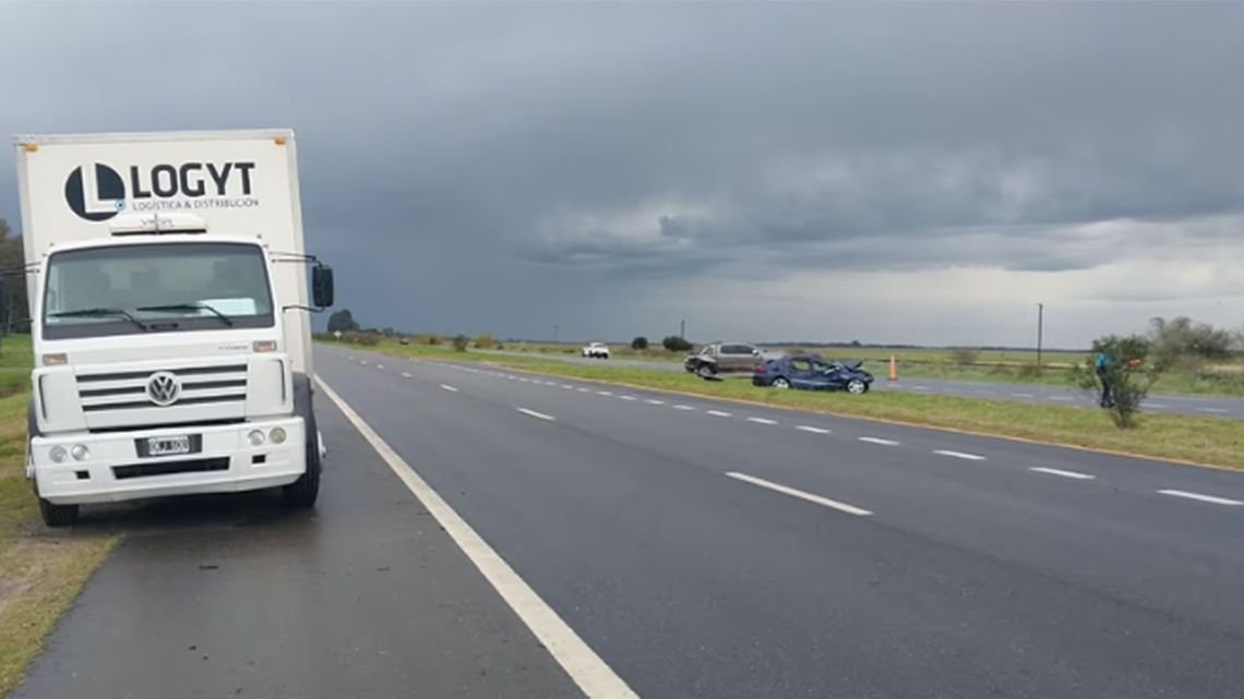 Triple choque en la Ruta 2: murió un joven de 29 años en Castelli