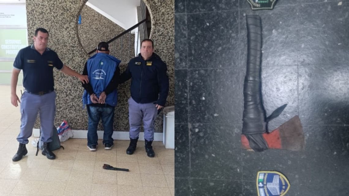 Un hombre ingresó con un hacha a la Casa de Gobierno de Chaco y fue demorado