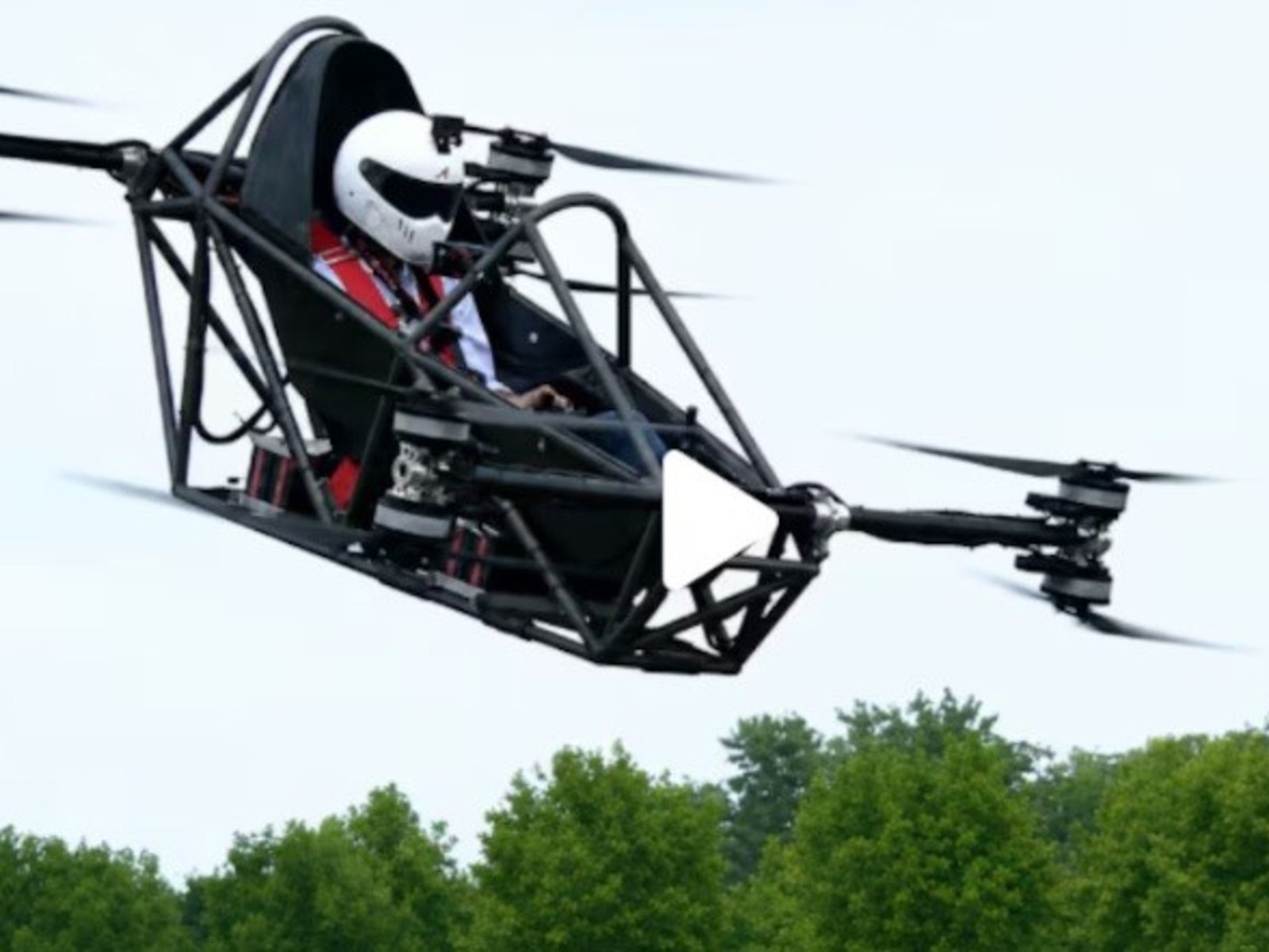 un inédito dron monoplaza tripulado